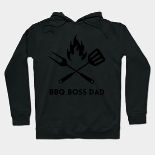 BBQ Boss Dad - black text Hoodie